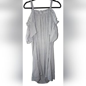 Peyton Parker Striped Off-Shoulder Dress